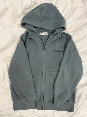 Zara Kids blue/Grey Zip-Up Hoodie